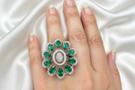The Omaim Imperial Radiant American Diamond Statement Ring