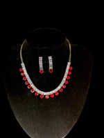 Artificial American diamond choker necklace set| Elegant jewellery Famaza couture