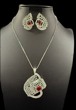 Artificial AD Pendants Set with earrings | Brooch Design – Famaza Couture