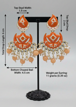 Luxe Enamel painted Teardrop Earrings with Antique Silver Finish | Famaza Couture