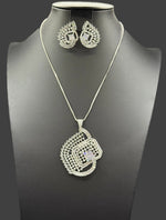 Artificial AD Pendants Set with earrings | Brooch Design – Famaza Couture