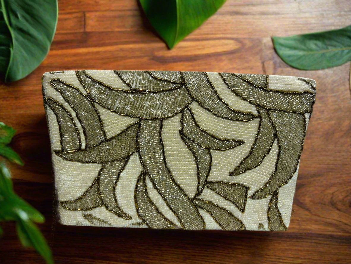 Clutch Bag - White/Silver