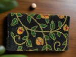 Clutch Bag - Black Multicolored floral