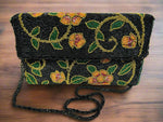 Clutch Bag - Black Multicolored floral