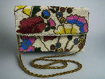 Clutch Bag - White Multicolored Floral 2