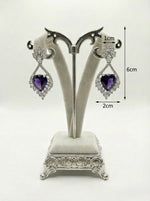 American Diamond Heart Stone Earrings |Heart-Shaped Earrings Earrings