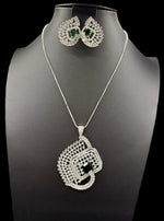 Artificial AD Pendants Set with earrings | Brooch Design – Famaza Couture