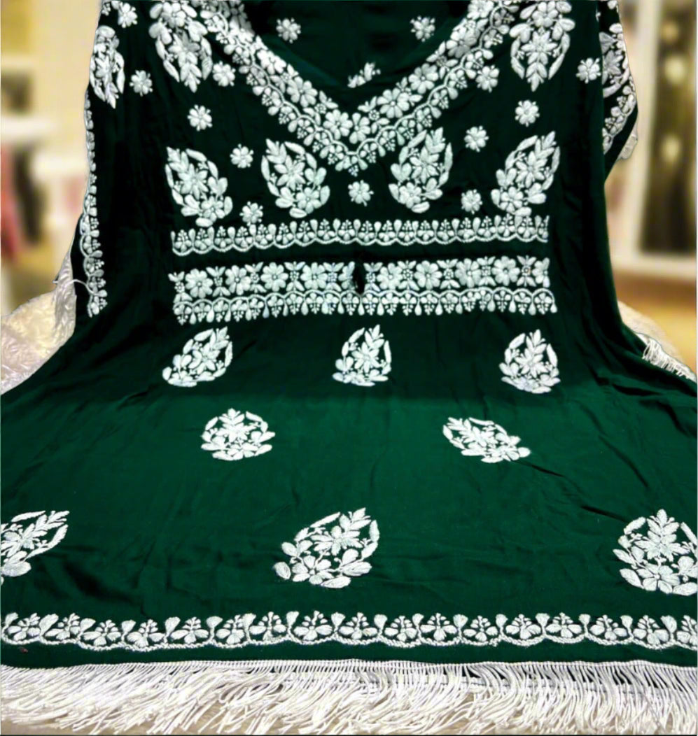 Azmat Chikankari Kaftan dress