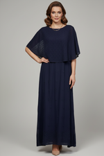Handmade-Chikankari-Cape-Dress-Luxury-Viscose-black
