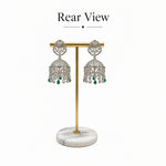 American Diamond Emerald Green Drop Earrings – Festive Indian Jewellery