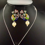 Peacock Pendants Set with earrings | Elegant Peacock Design – Famaza Couture