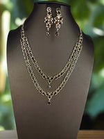 The Regal Majesty Double Layer AD Jewellery Set - Premium Luxury Jewellery | Famaza Couture