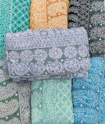 Full Jaal Chikankari Georgette Saree with Palla Keel Jaal Work – Elegant Ethnic Wear