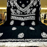 Azmat Chikankari Kaftan dress