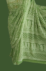 Full Jaal Chikankari Georgette Saree with Palla Keel Jaal Work – Elegant Ethnic Wear