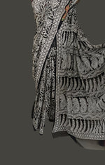 Full Jaal Chikankari Georgette Saree with Palla Keel Jaal Work – Elegant Ethnic Wear