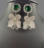 American Diamond Necklace Set with earring |3D Butterfly design