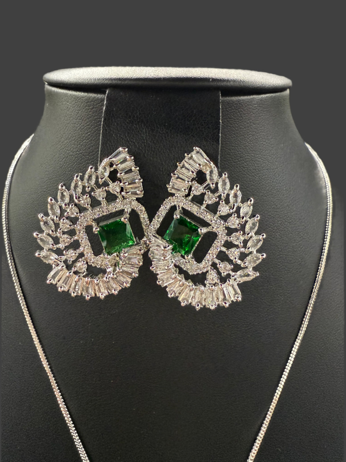 Artificial AD Pendants Set with earrings | Brooch Design – Famaza Couture