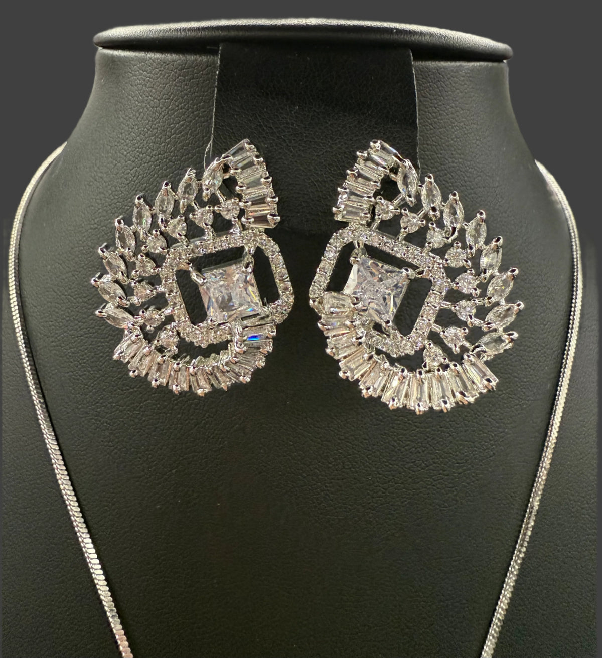 Artificial AD Pendants Set with earrings | Brooch Design – Famaza Couture