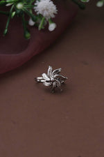 Oxidised silver press-on nose pin