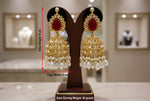 Royal Monalisa Stone & Coin Golden Earrings | Bridal & Partywear Wembley
