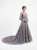 Luxurious Embroidered Tail Maxi Bridal Dress | Pakistani 3-Piece Party Wear Gown