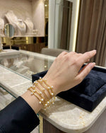 Layered pearl bracelet for Indian and Pakistani wedding guest outfit