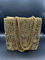 Gold Circular Handcrafted Tote Bag