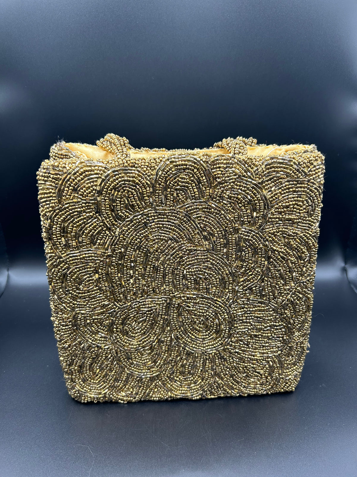 Gold Circular Handcrafted Tote Bag