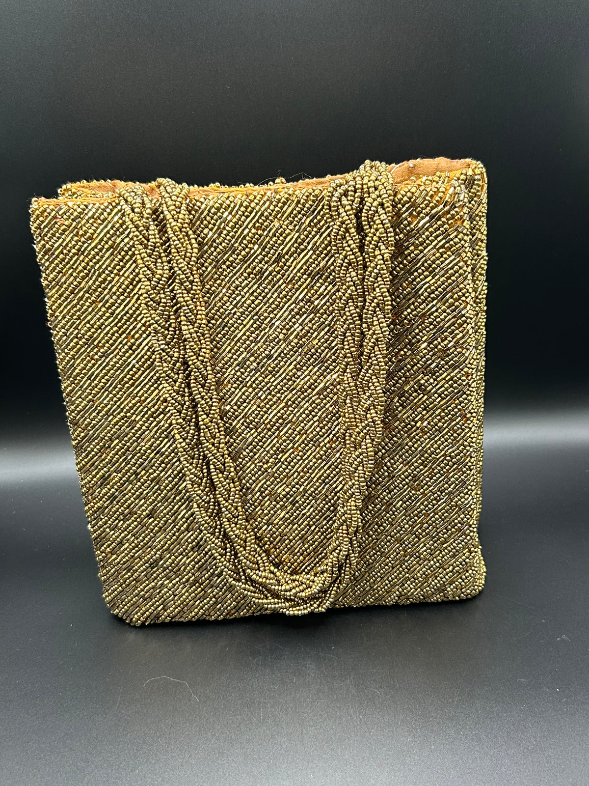 Gold Diagonal Handcrafted Tote Bag