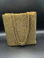 Gold Diagonal Handcrafted Tote Bag