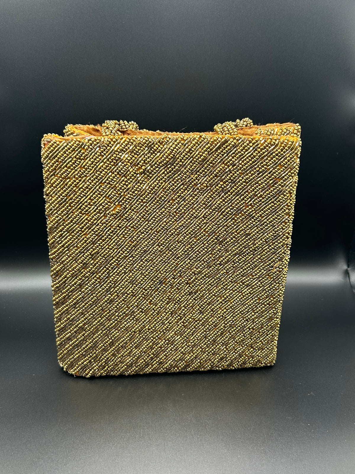 Gold Diagonal Handcrafted Tote Bag