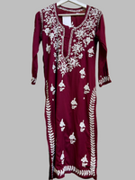 Chikankari Kurti/Shirt/Top - Modal - Ghass Patti Work - Full Border