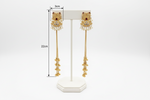 Vintage-Inspired Brass Kashmiri Earrings with Nano Pearls and Golden Ghungroo Bells || 22cm long drop.