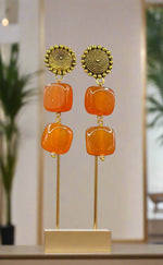 Mona lisa stone with golden studs.