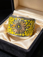 Mosaic openable sunflower bracelet