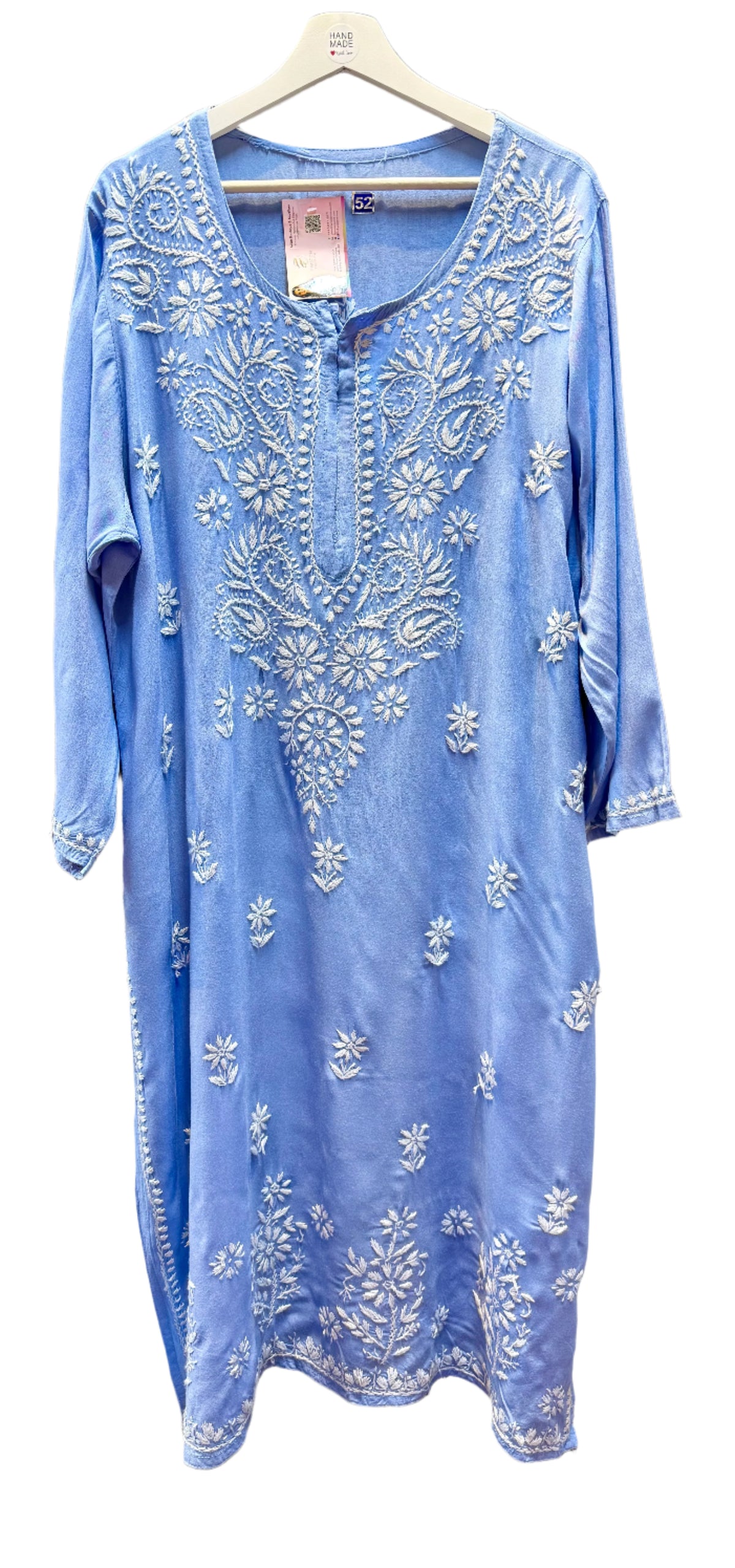 Plus size chikankari kurti