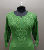 Chikankari Short Kurti/Shirt/Top - Viscose - Ghass Patti work