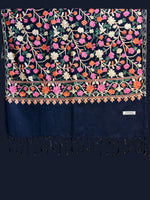 Kashmiri Signature Embroidered Pashmina Scarf/Shawl | Elegant Aari work– Famaza Couture