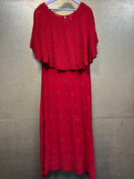 Chikankari capelet Dress in Viscose