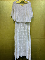 Chikankari capelet Dress in Viscose