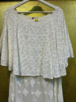 Chikankari capelet Dress in Viscose