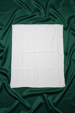 White cotton shawl with bakhiya hand embroidery on the both pallus.