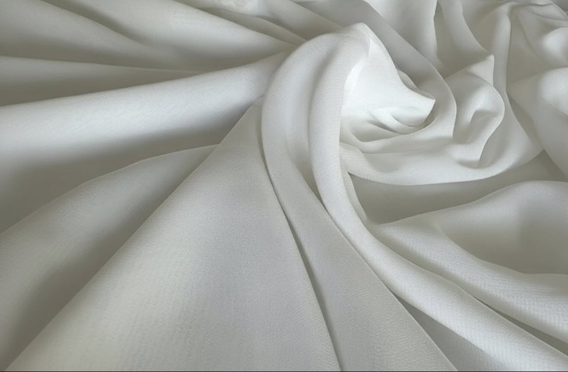 a white chiffon dupatta