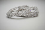 Ad Square Cut silver Bangles