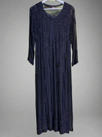 chikankari 3d viscose long kurti black