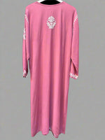 chikankari plus size kurti rear view