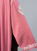 chikankari plus size kurti sleeve