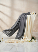 chikankari plus size palazzo black