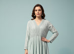 Froze Chikankari short kurti dress with Ghass Patti work